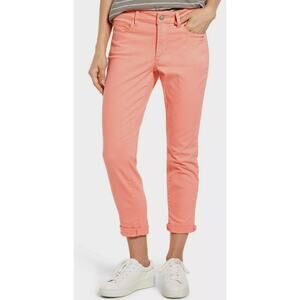 NYDJ Alina Convertible Ankle Crop Guava Pink Ankle Jeans Women Sz 2